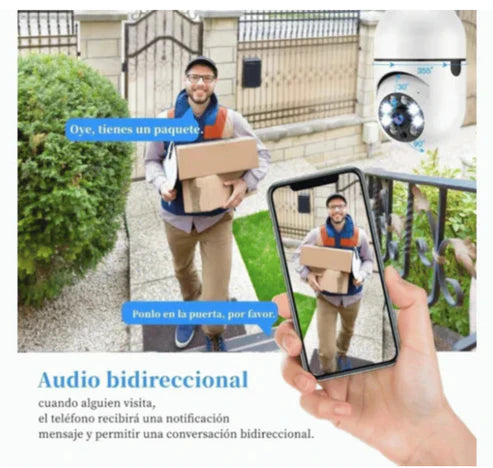 Camara de Seguridad Foco -WIFI IP